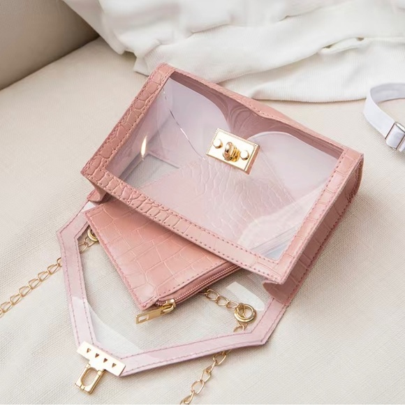 FASHION Clear PVC Bag with Chain - Picture 2 of 2